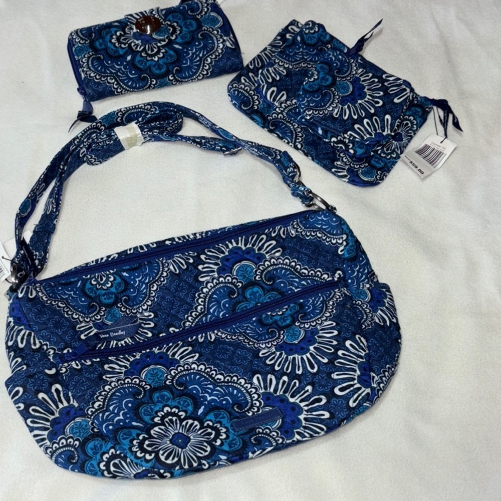 Vera Bradley Blue Tapestry Pattern 5 Piece Set - NWT